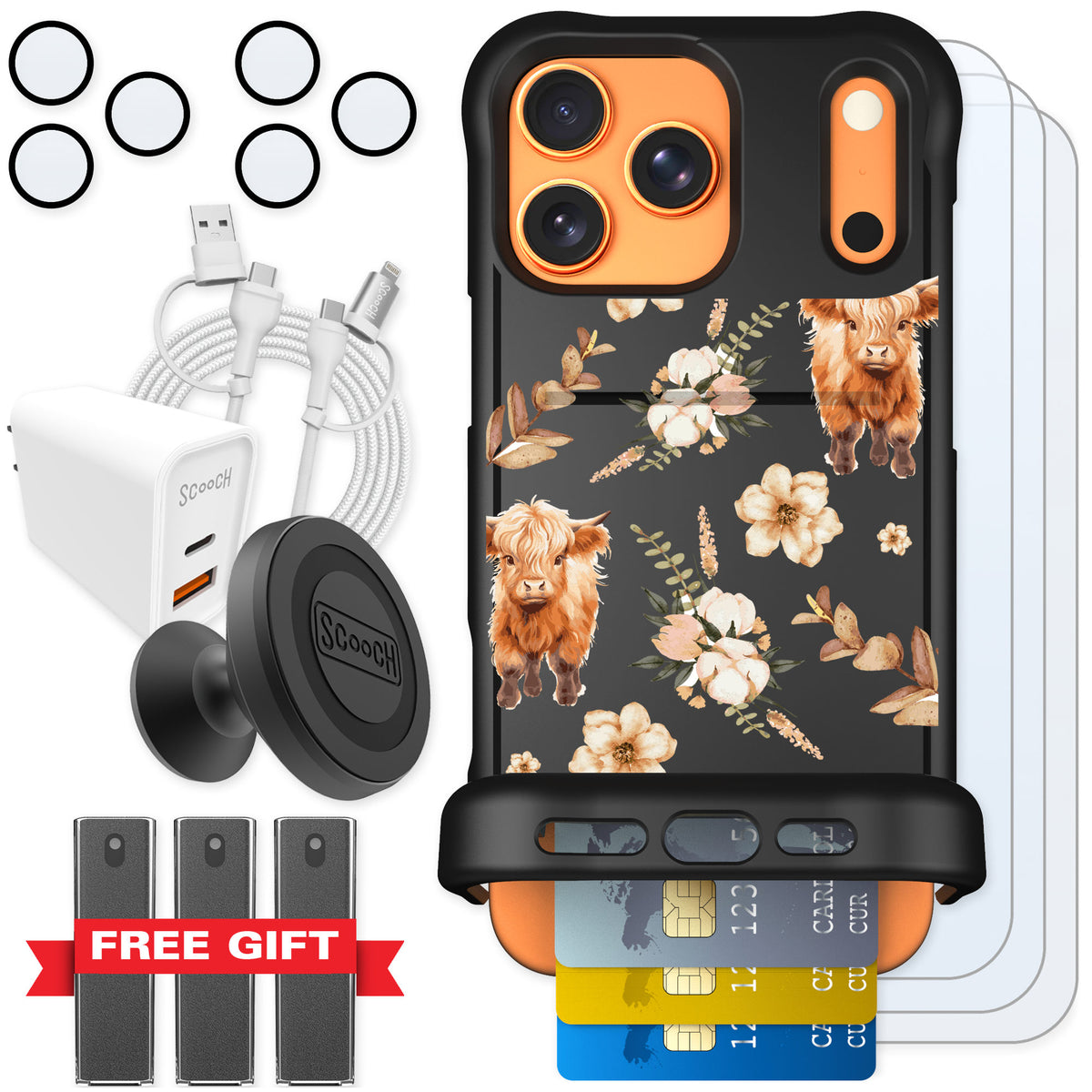 Scooch Wingmate Baby Cow for iPhone 17 Pro Max β Ultimate Bundle