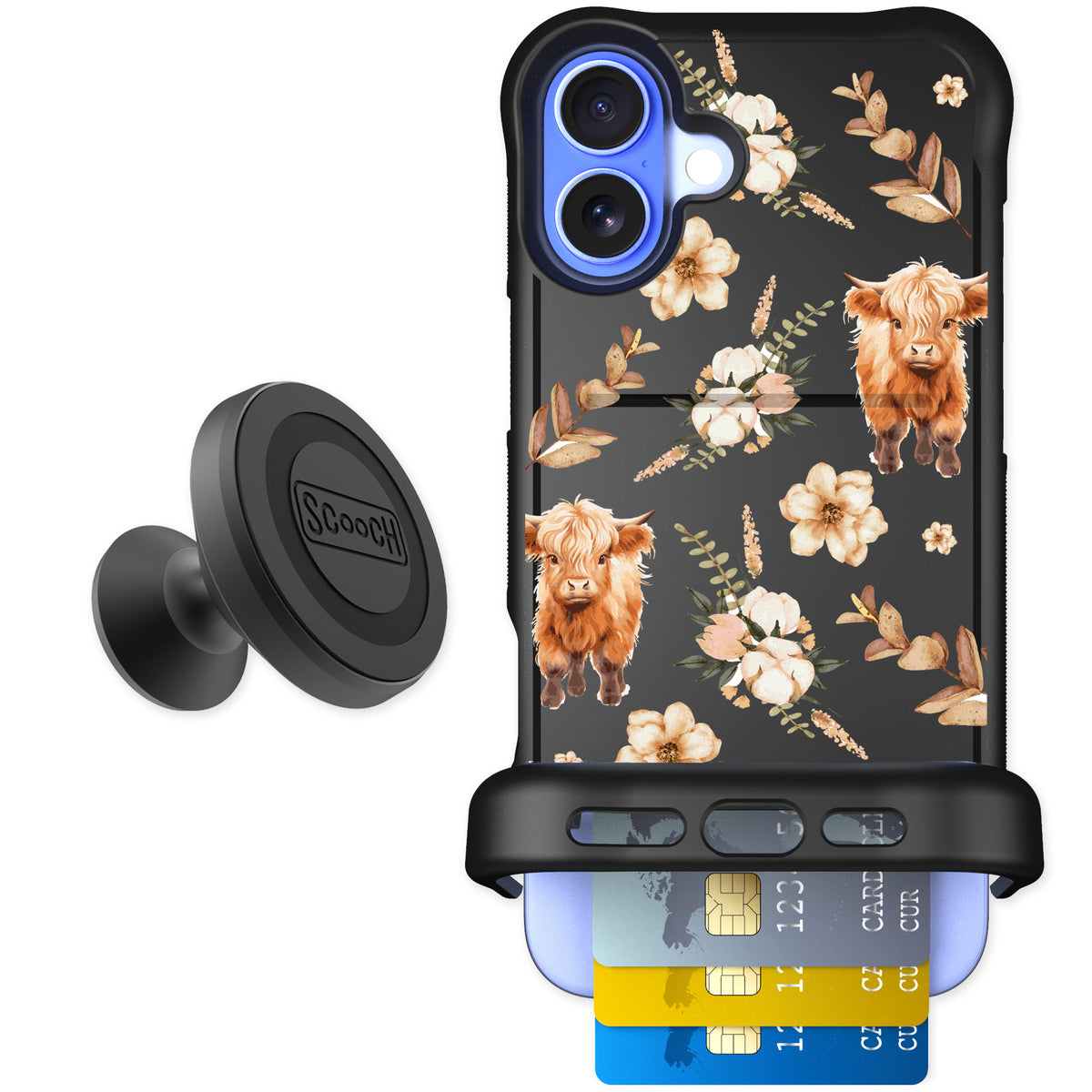 Scooch Wingmate Baby Cow for iPhone 16 Plus β Starter Bundle