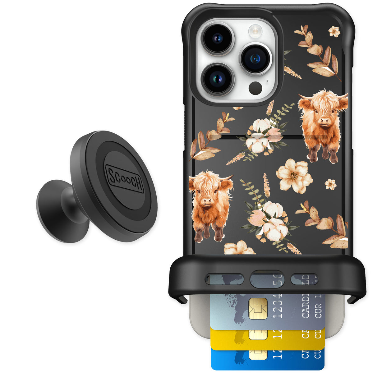 Scooch Wingmate Baby Cow for iPhone 15 Pro Max β Starter Bundle