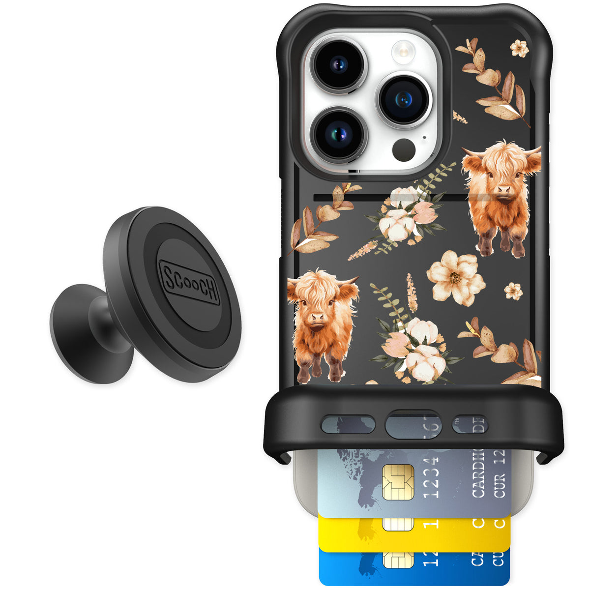 Scooch Wingmate Baby Cow for iPhone 15 Pro β Starter Bundle