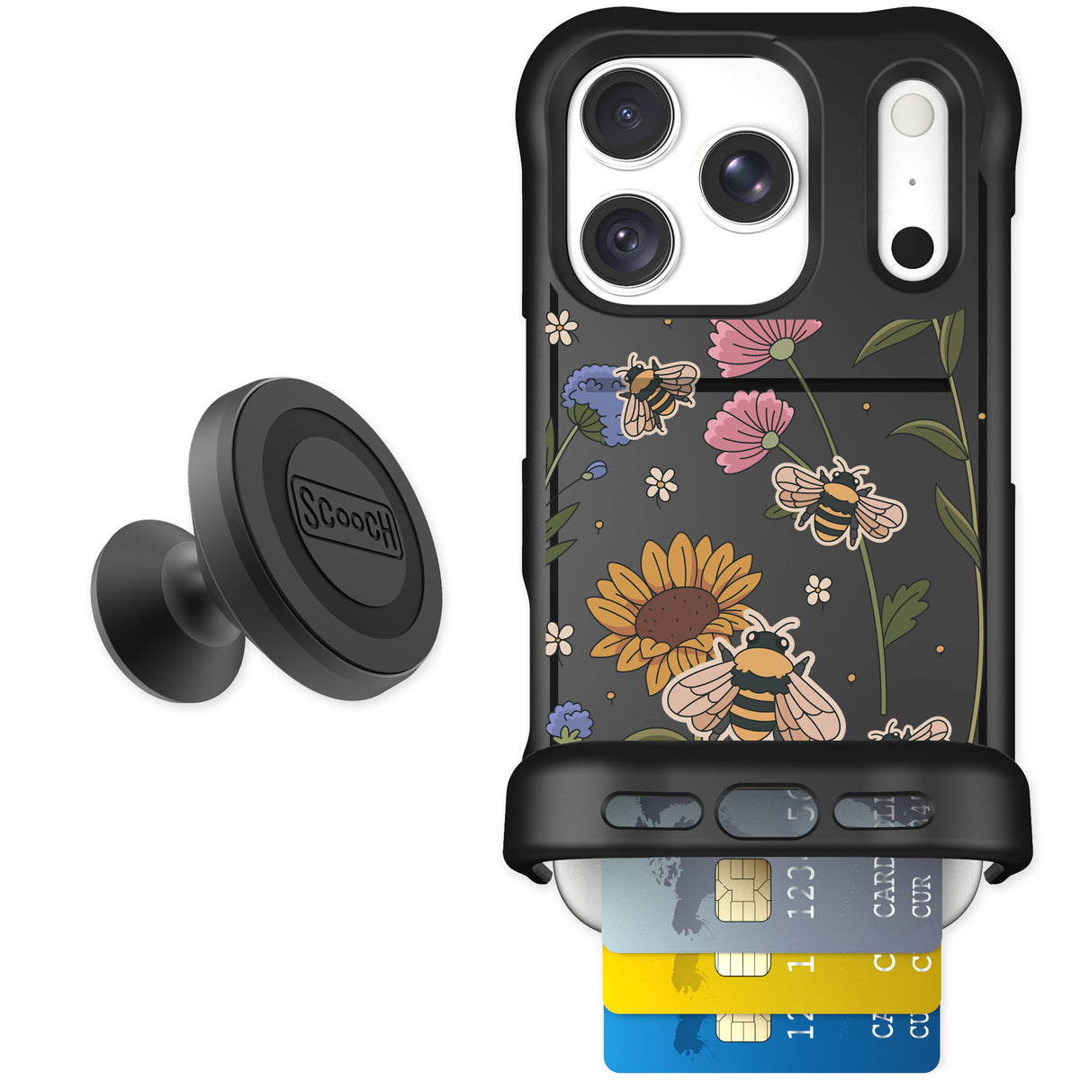 Scooch Wingmate Bee Happy for iPhone 18 Pro — Starter Bundle