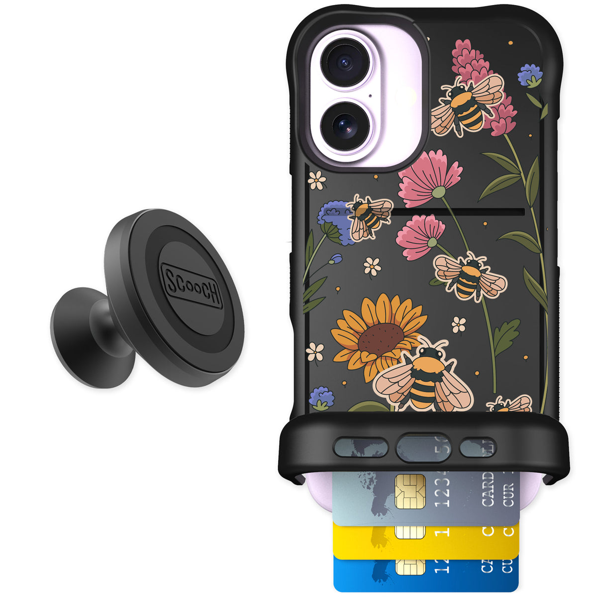 Scooch Wingmate Bee Happy for iPhone 17 — Starter Bundle