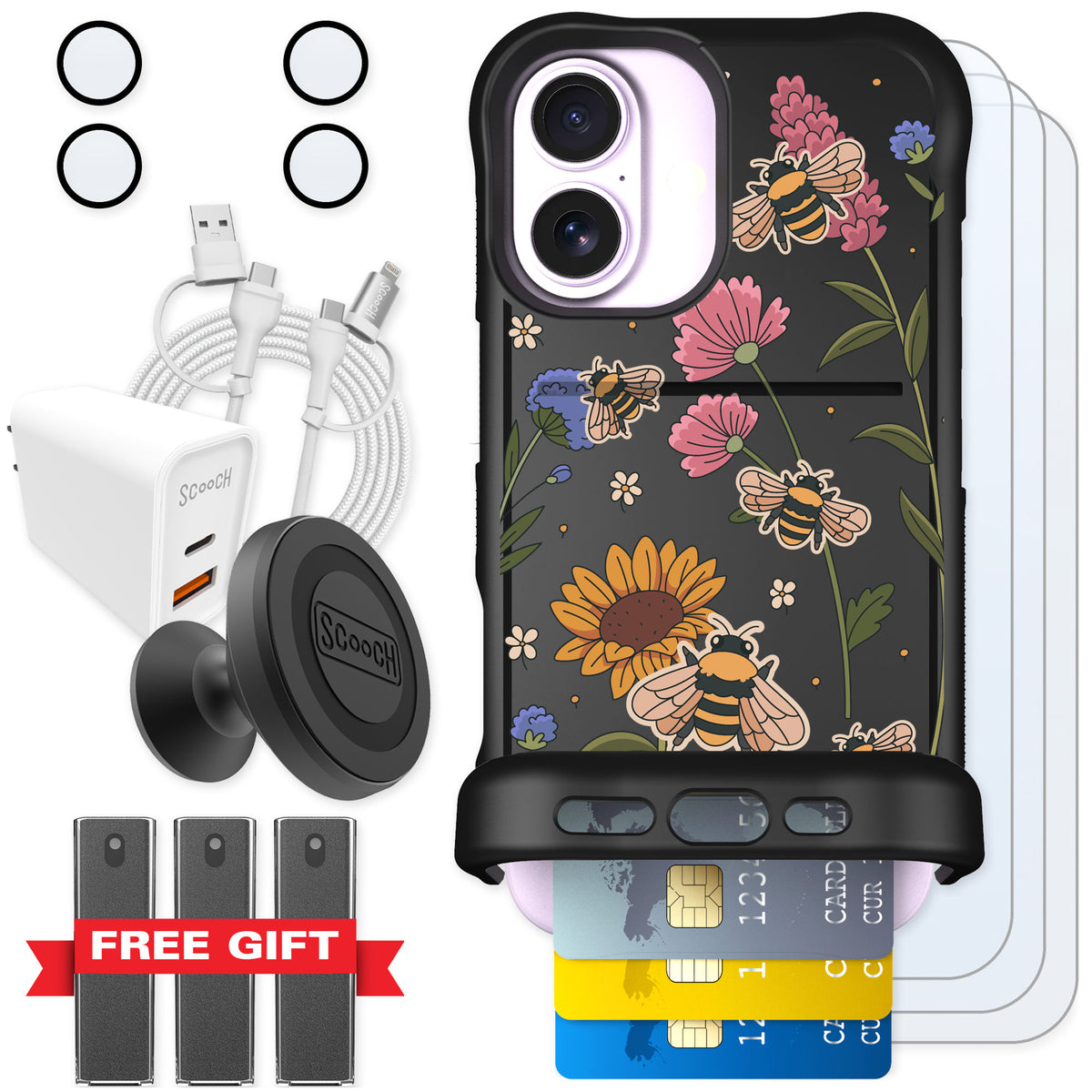 Scooch Wingmate Bee Happy for iPhone 17 — Ultimate Bundle