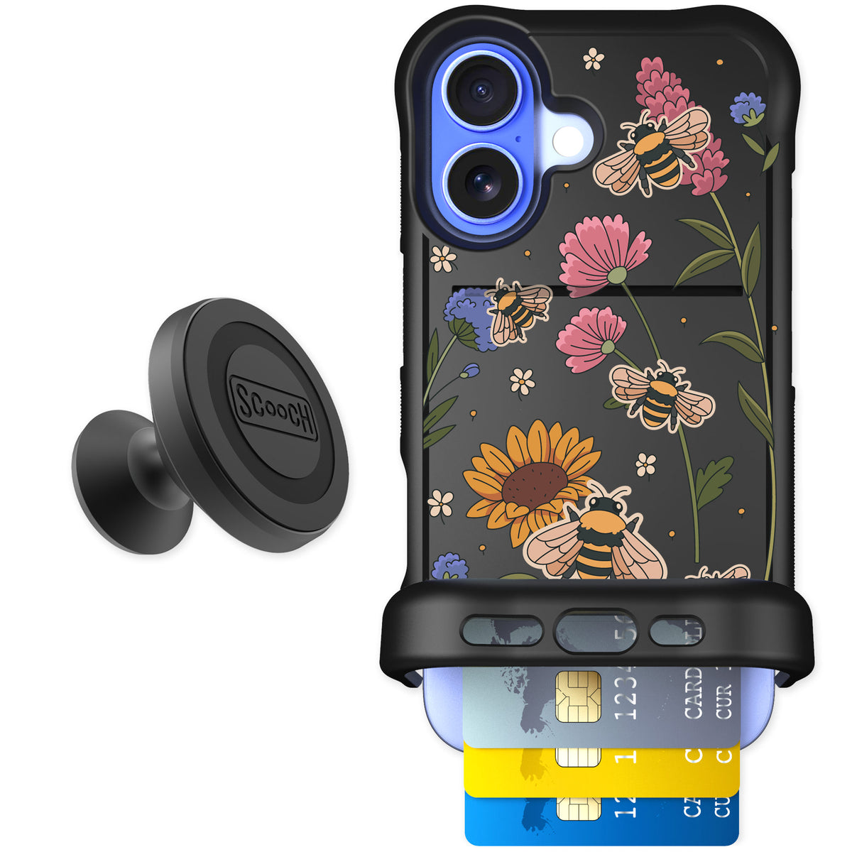 Scooch Wingmate Bee Happy for iPhone 16 — Starter Bundle