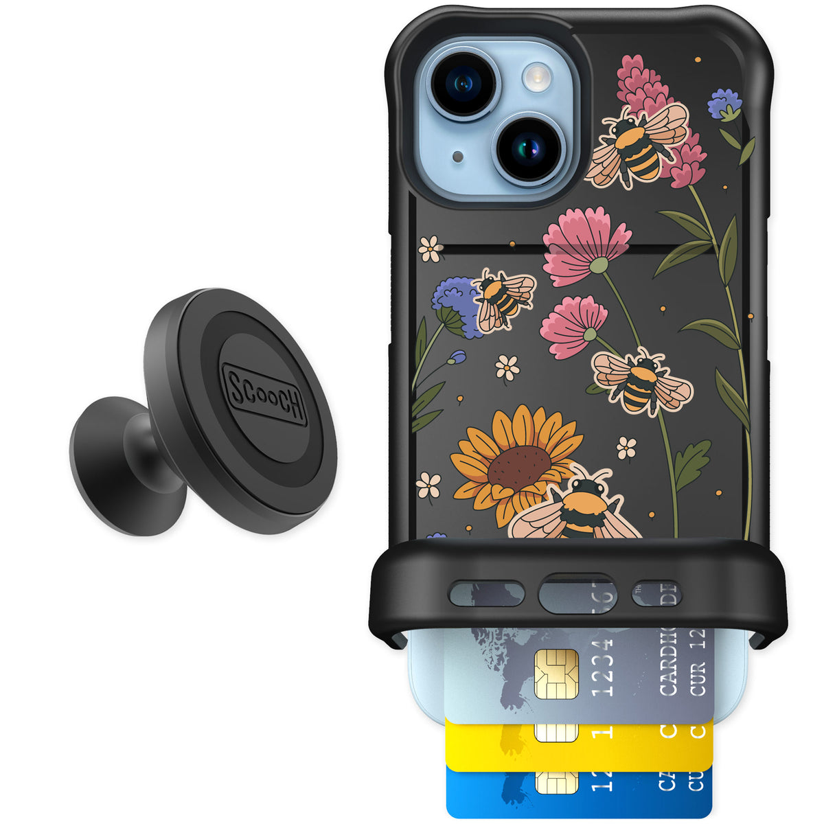 Scooch Wingmate Bee Happy for iPhone 15 — Starter Bundle