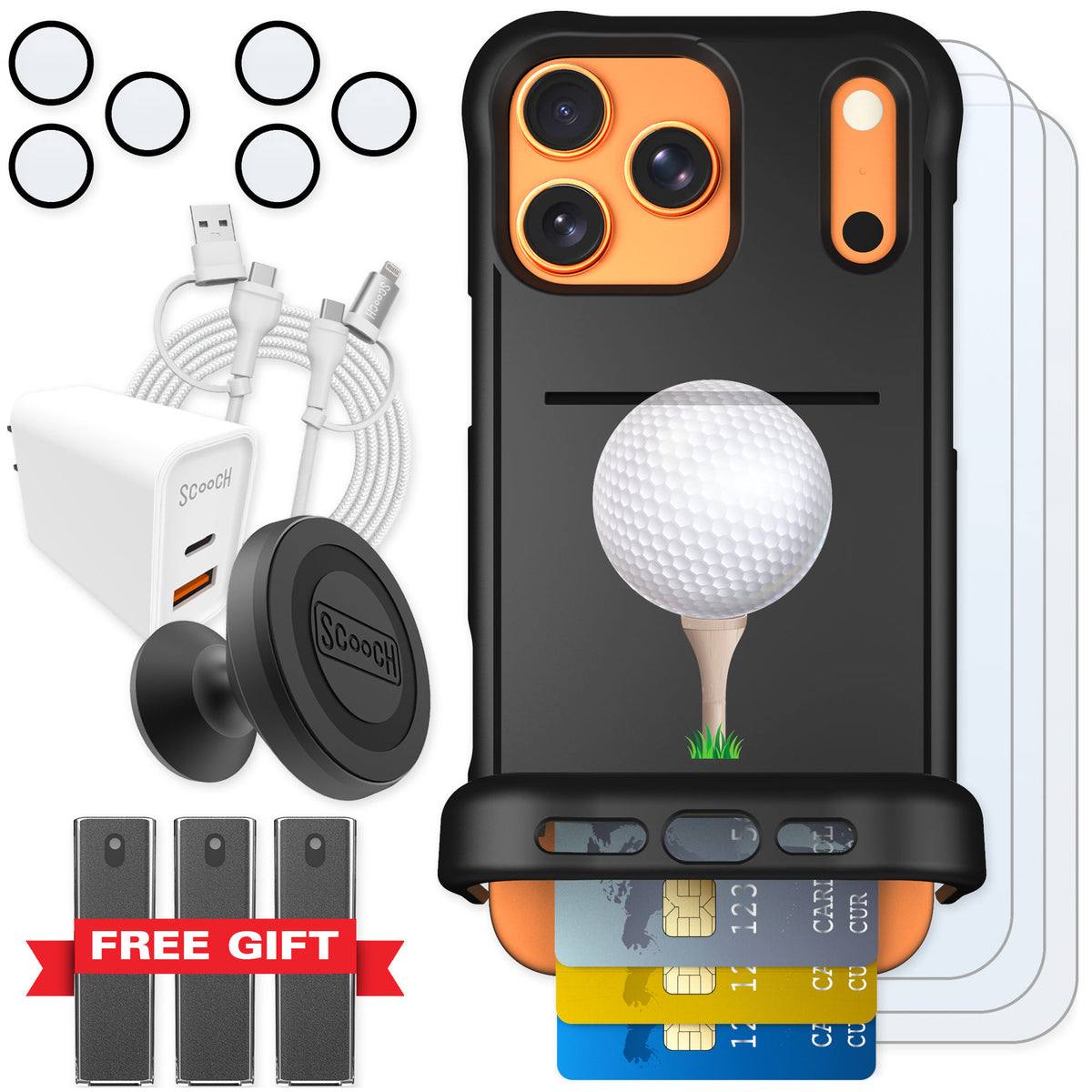 Scooch Wingmate Tee Time for iPhone 17 Pro Max β Ultimate Bundle