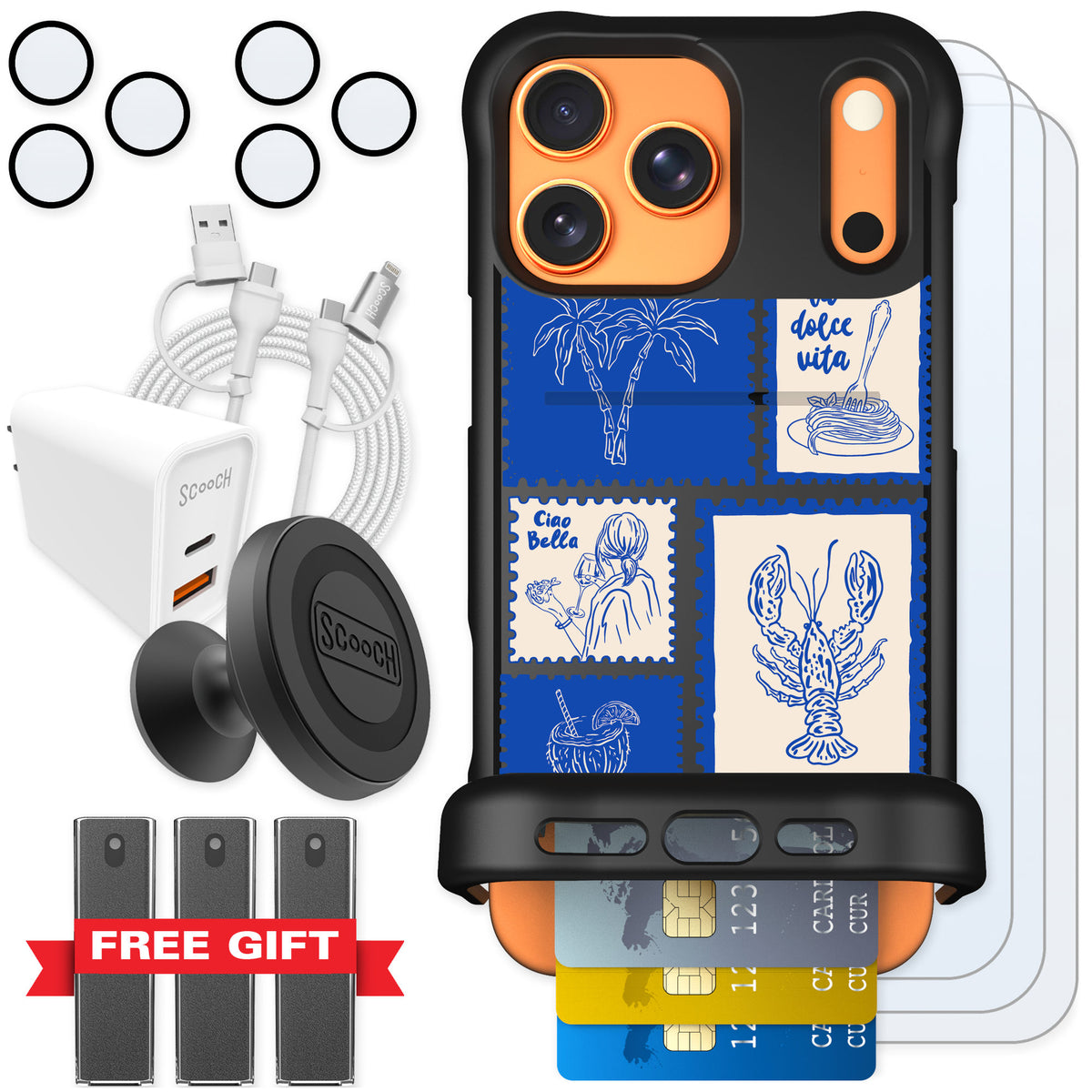 Scooch Wingmate Euro Summer for iPhone 17 Pro Max — Ultimate Bundle