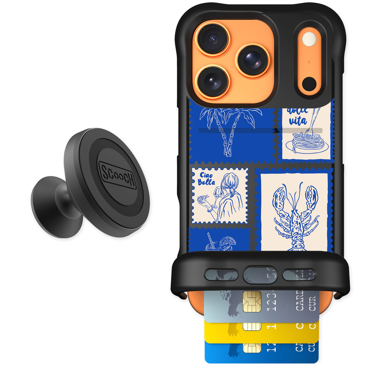 Scooch Wingmate Euro Summer for iPhone 17 Pro — Starter Bundle
