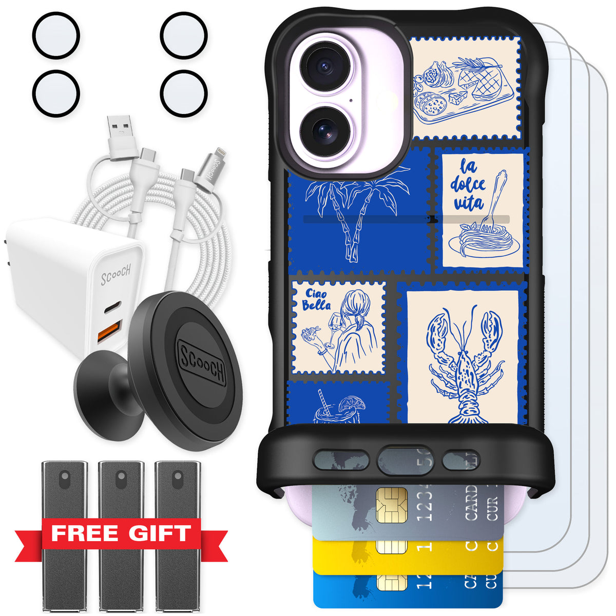 Scooch Wingmate Euro Summer for iPhone 17 — Ultimate Bundle