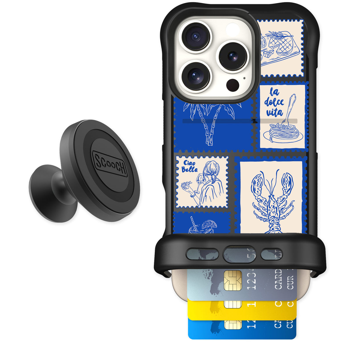 Scooch Wingmate Euro Summer for iPhone 16 Pro — Starter Bundle