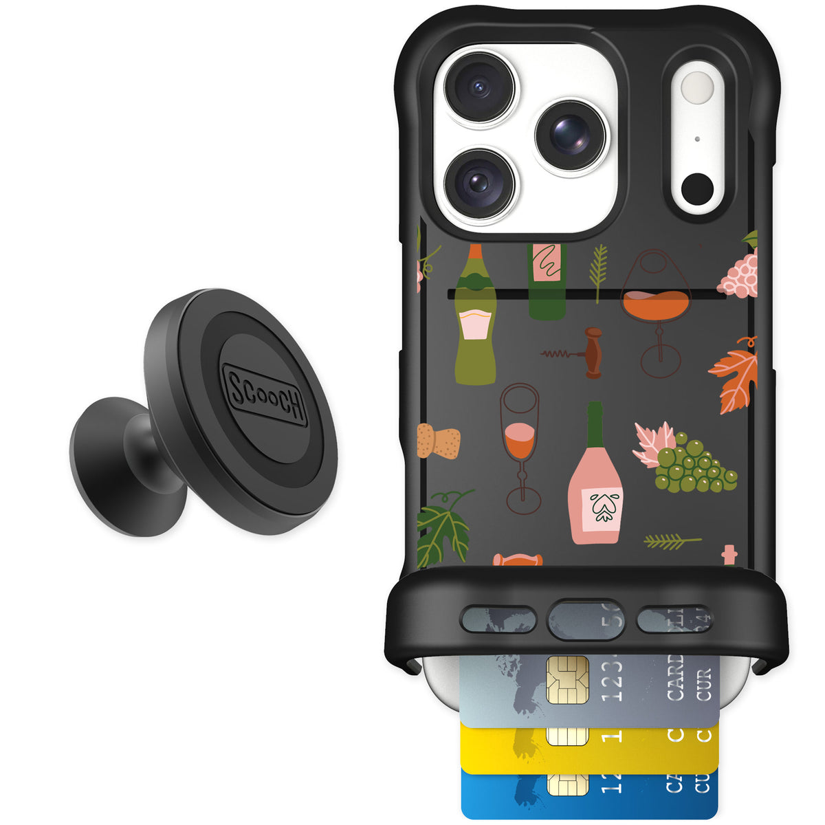 Scooch Wingmate Vino Vibes for iPhone 18 Pro — Starter Bundle