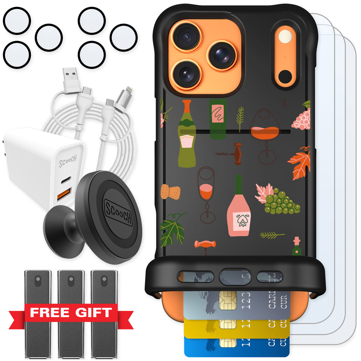 Scooch Wingmate Vino Vibes for iPhone 17 Pro Max — Ultimate Bundle