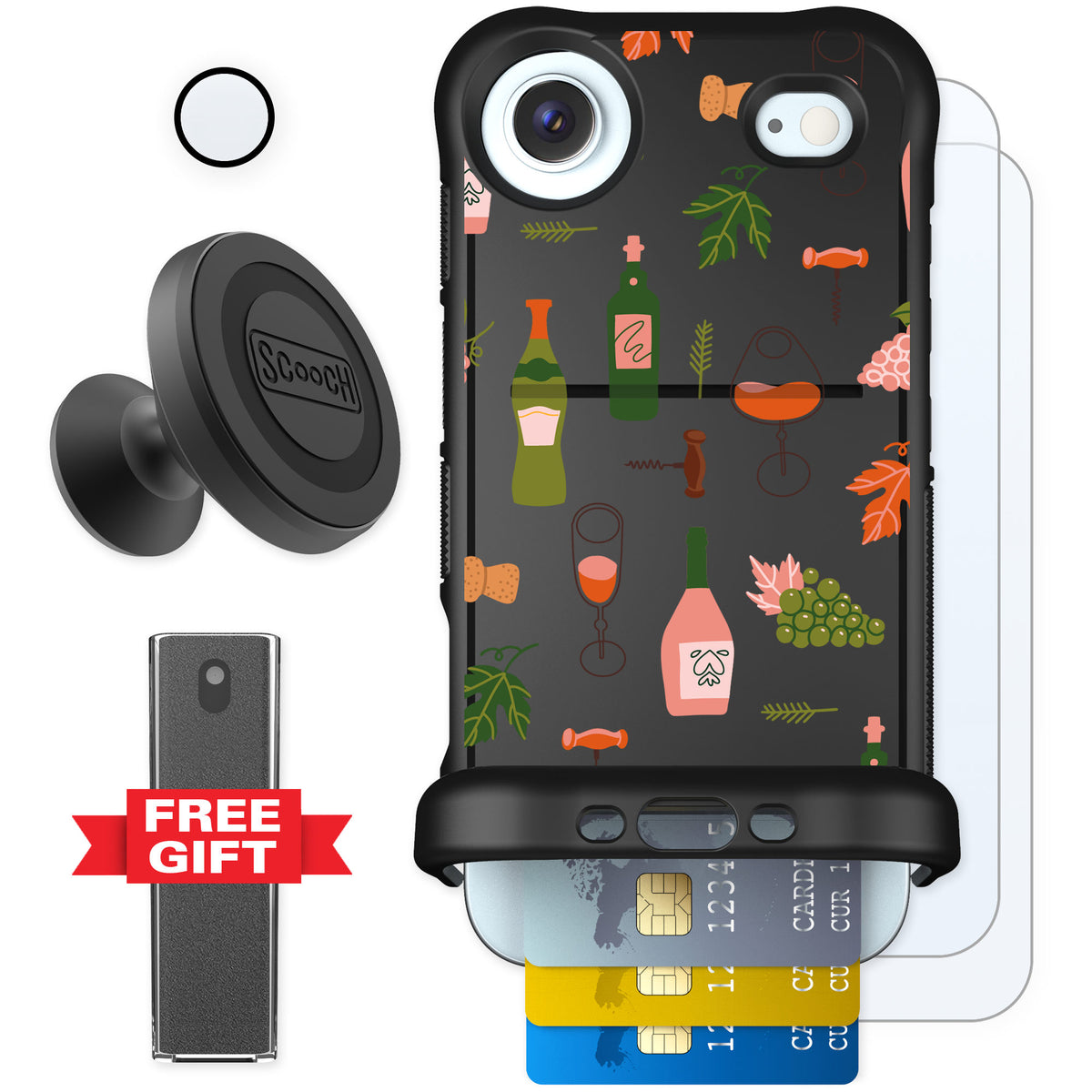 Scooch Wingmate Vino Vibes for iPhone Air — Defender Bundle
