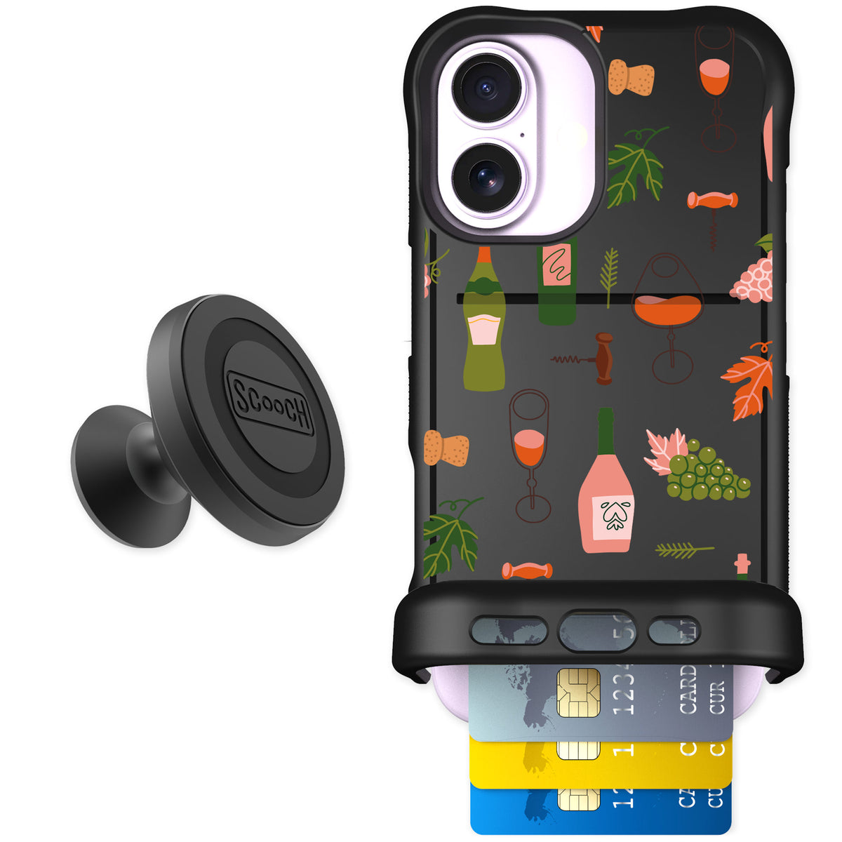Scooch Wingmate Vino Vibes for iPhone 17 — Starter Bundle