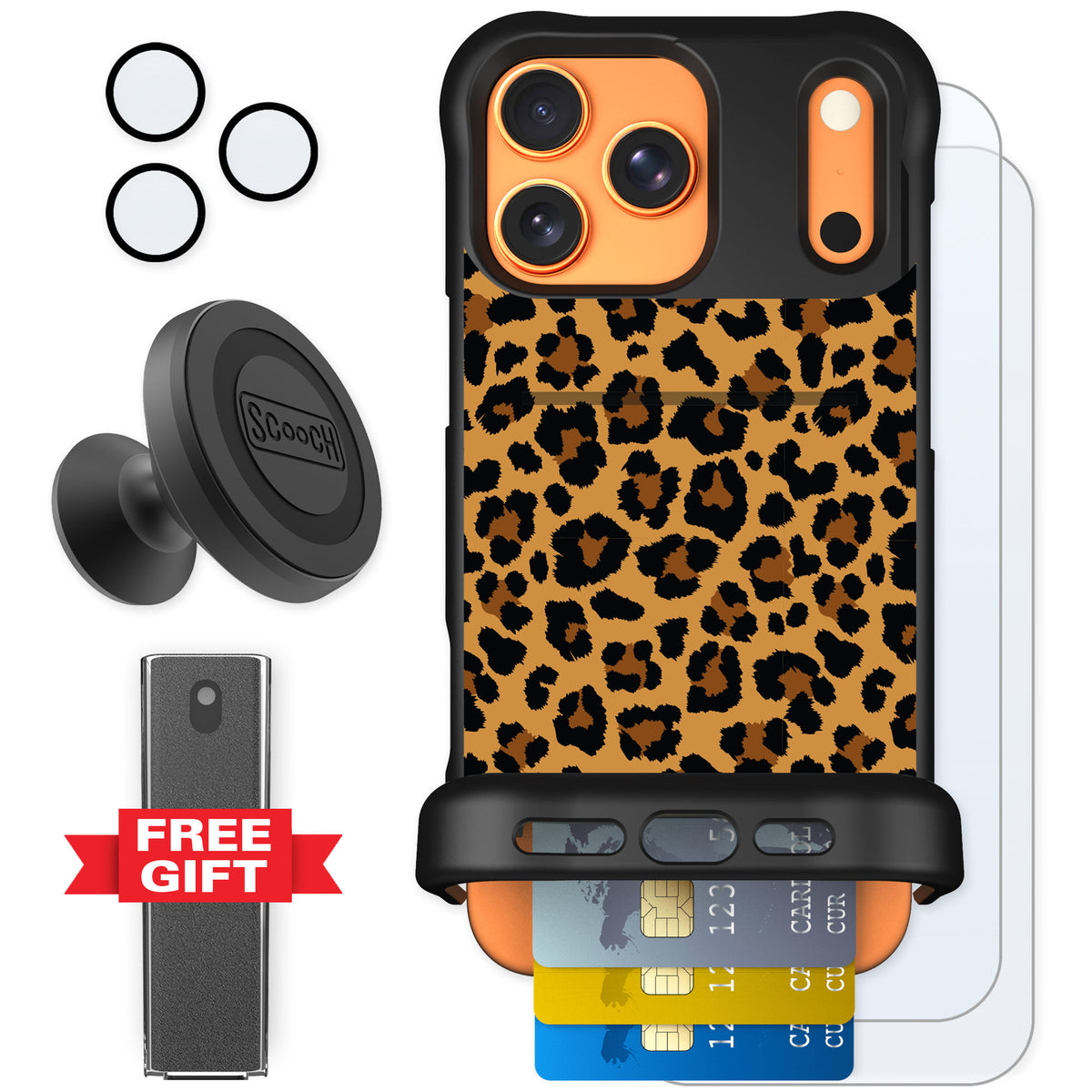 Scooch Wingmate Fierce Feline for iPhone 17 Pro Max — Defender Bundle