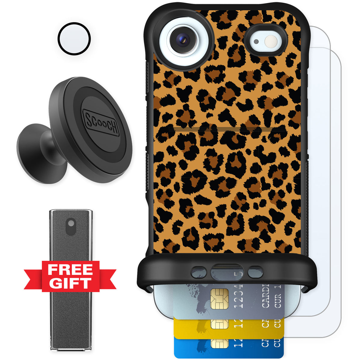 Scooch Wingmate Fierce Feline for iPhone Air — Defender Bundle