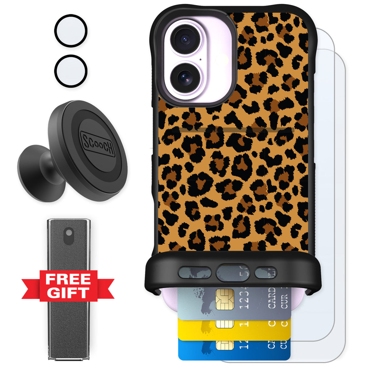 Scooch Wingmate Fierce Feline for iPhone 17 — Defender Bundle