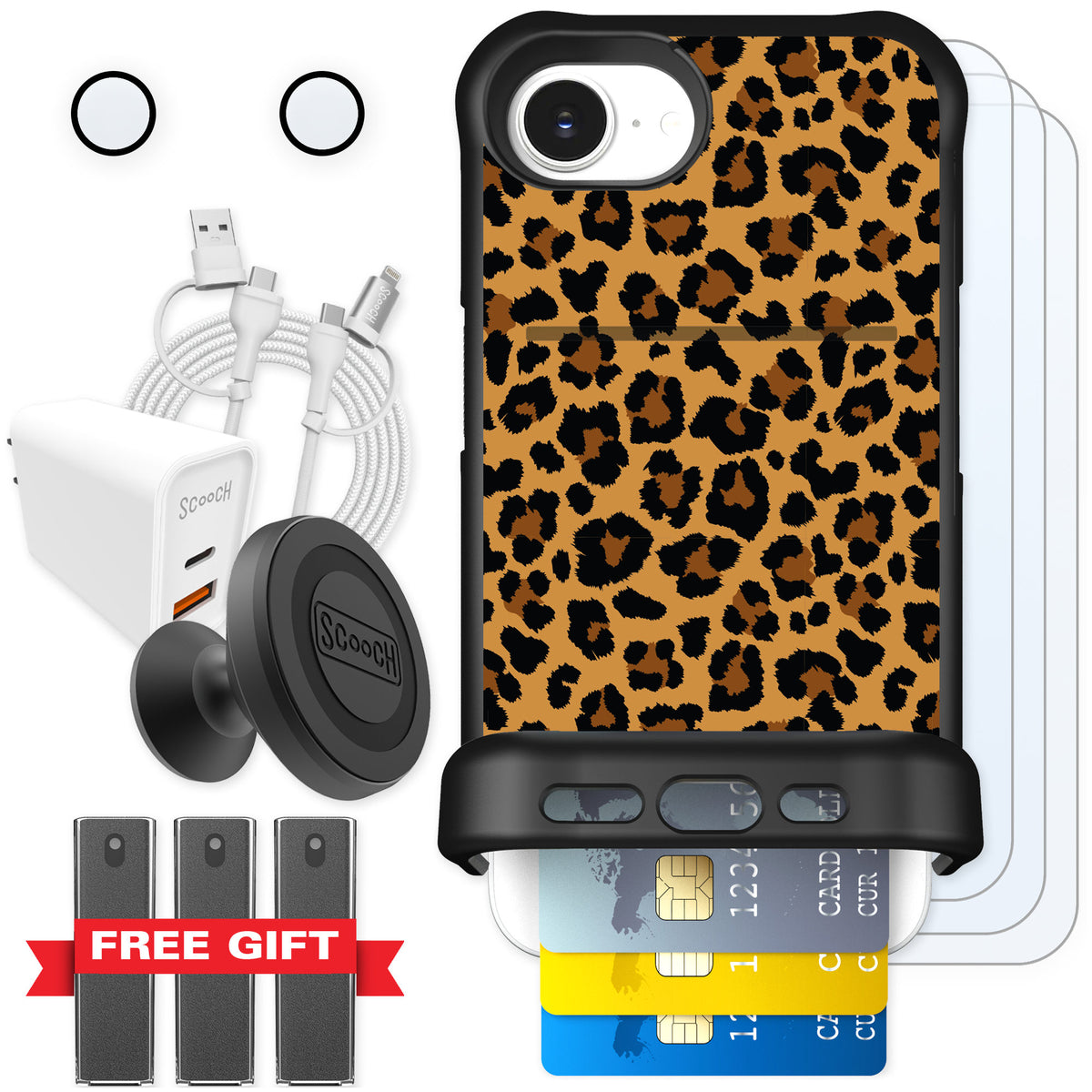 Scooch Wingmate Fierce Feline for iPhone 16e — Ultimate Bundle