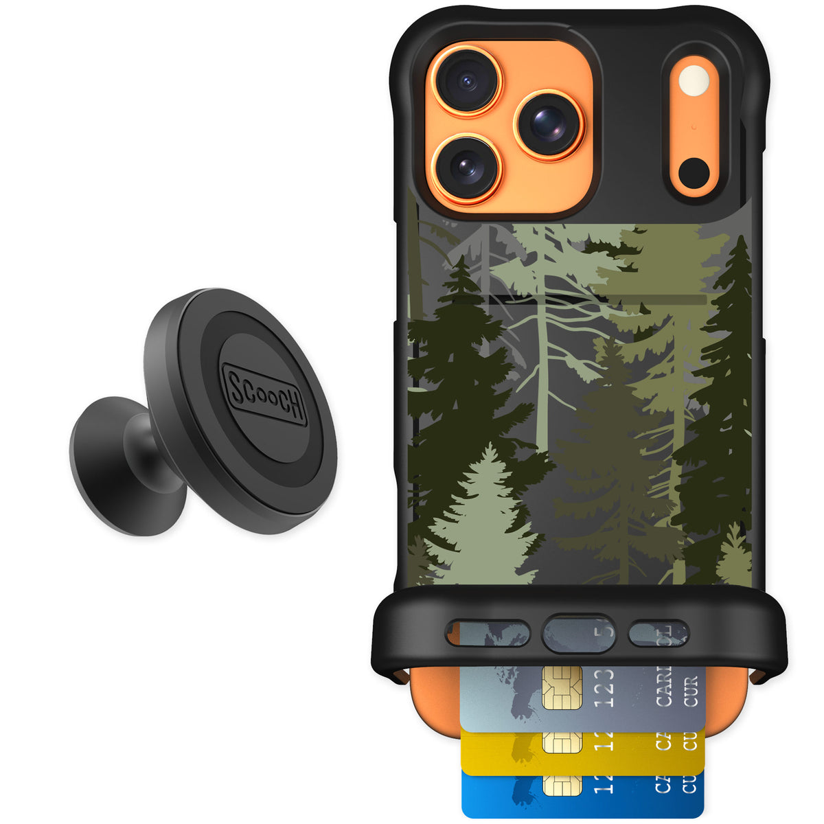 Scooch Wingmate Hidden Pines for iPhone 17 Pro Max — Starter Bundle