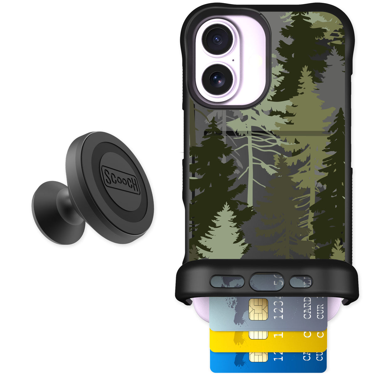 Scooch Wingmate Hidden Pines for iPhone 17 — Starter Bundle