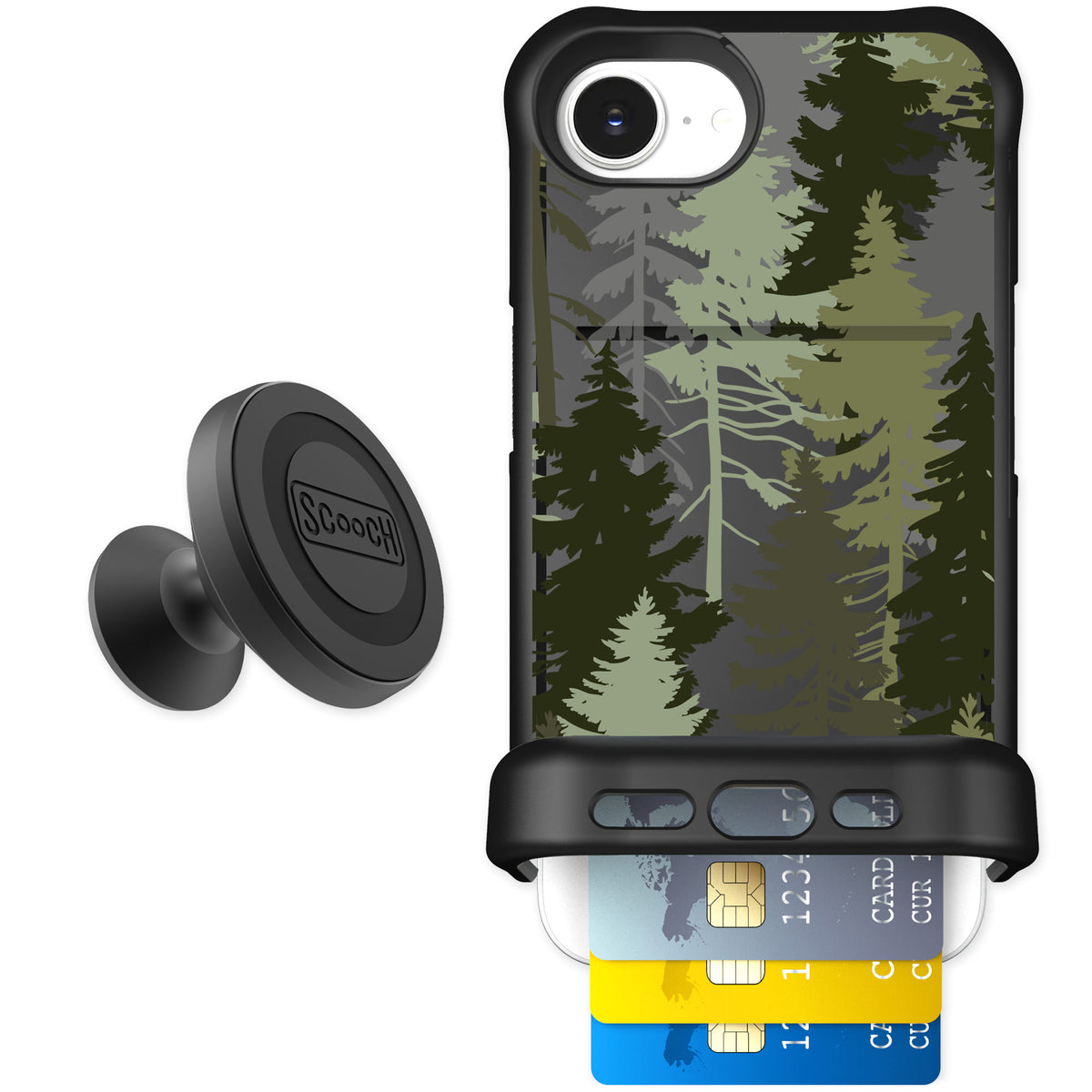 Scooch Wingmate Hidden Pines for iPhone 17e — Starter Bundle