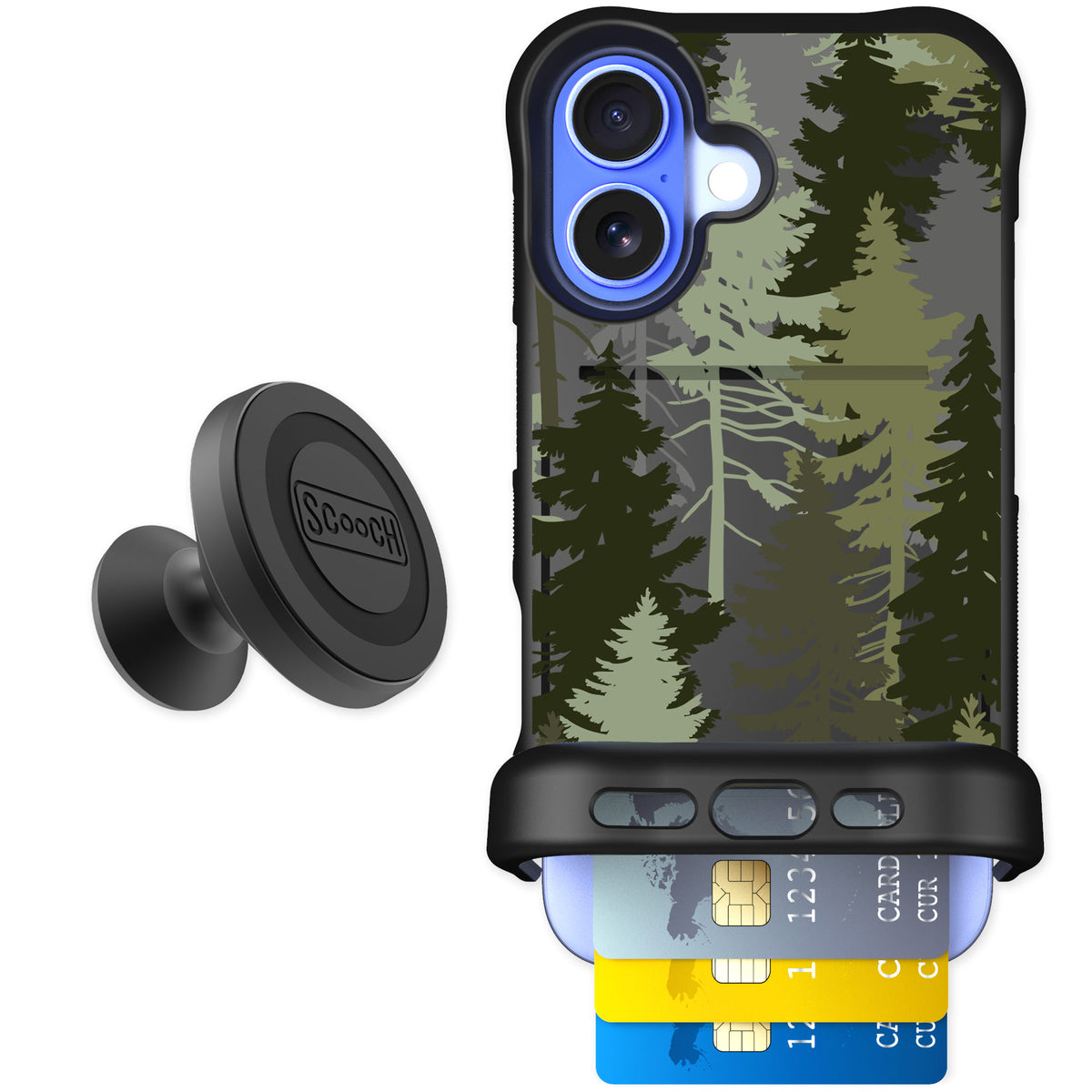 Scooch Wingmate Hidden Pines for iPhone 16 — Starter Bundle