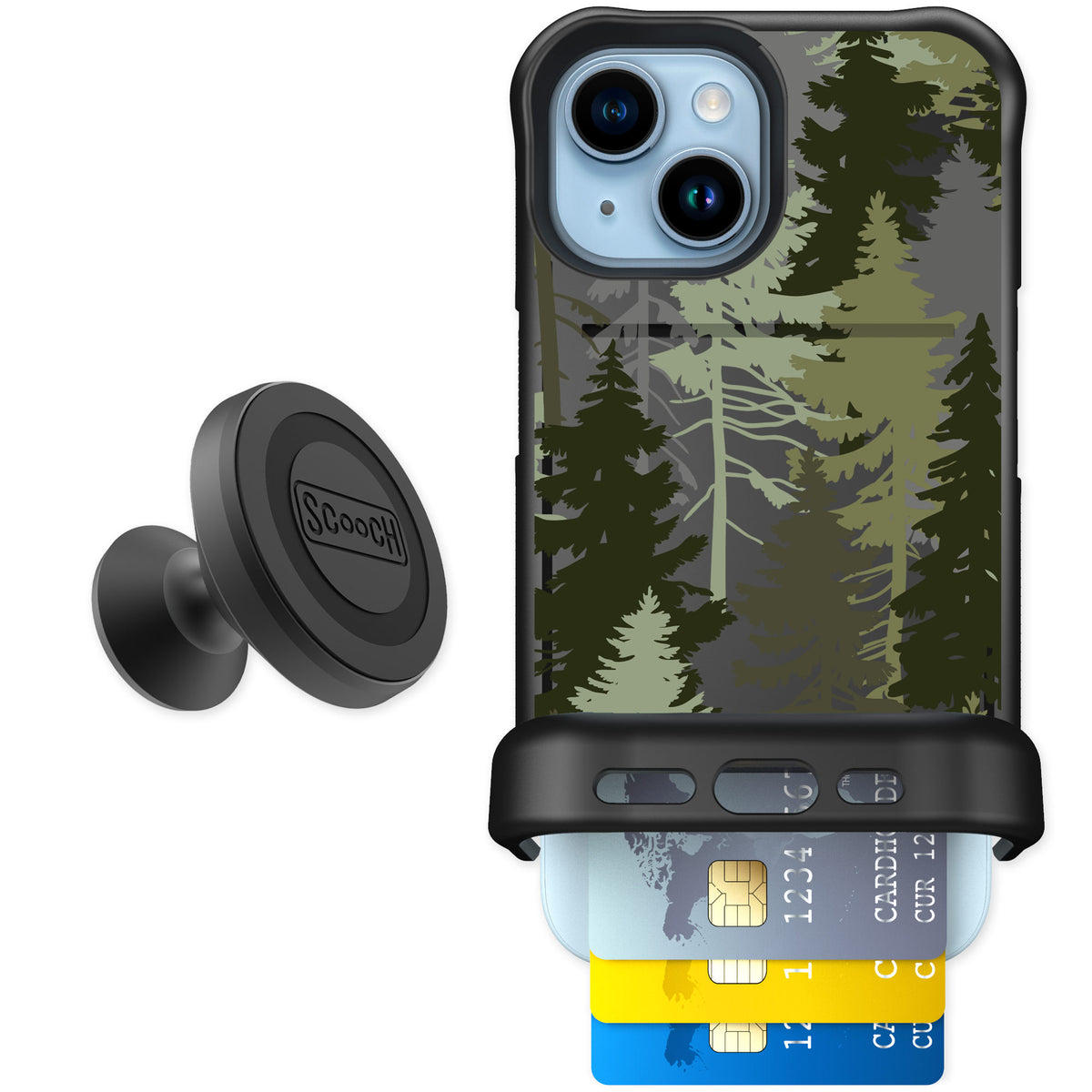 Scooch Wingmate Hidden Pines for iPhone 15 — Starter Bundle