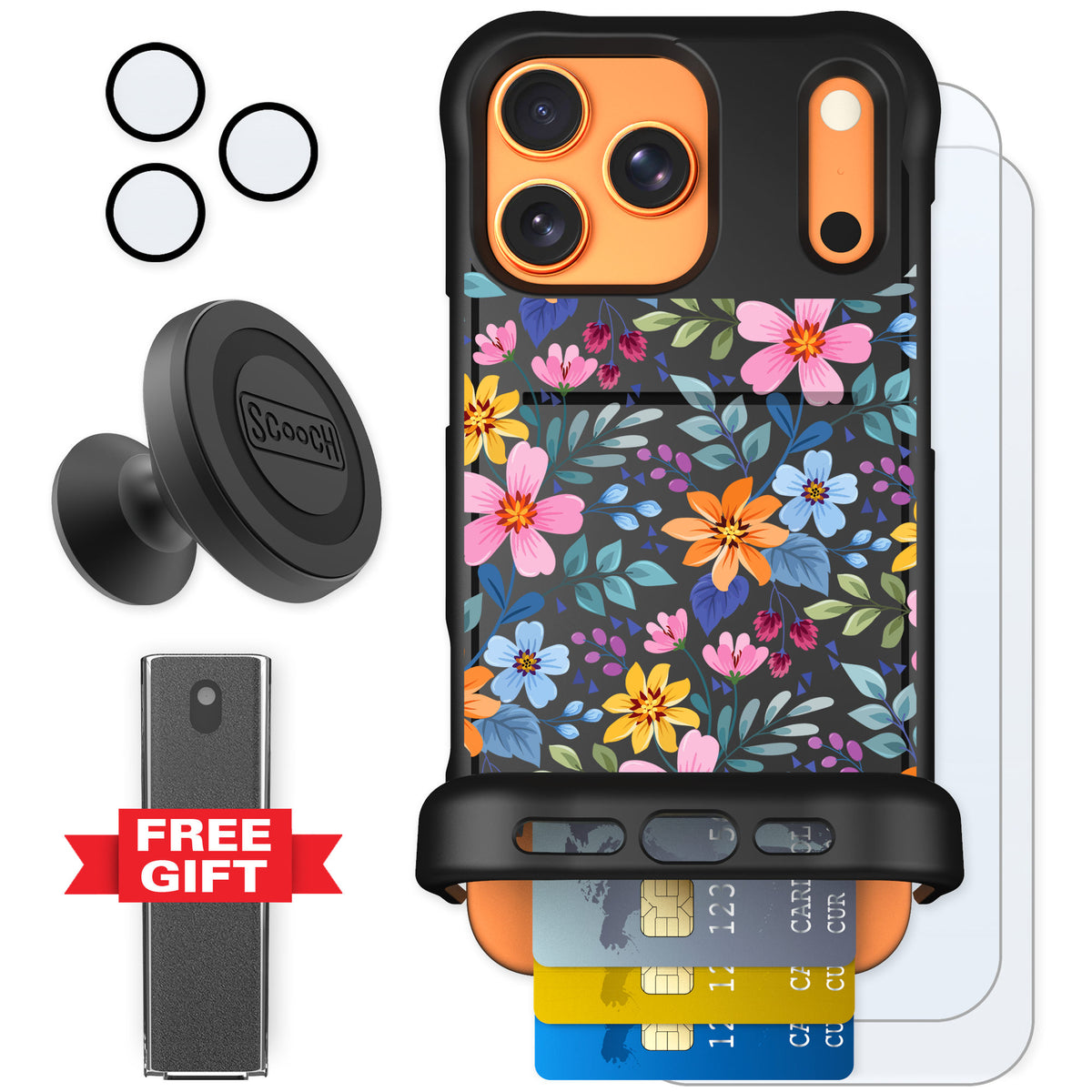 Scooch Wingmate Full Bloom for iPhone 17 Pro Max — Defender Bundle
