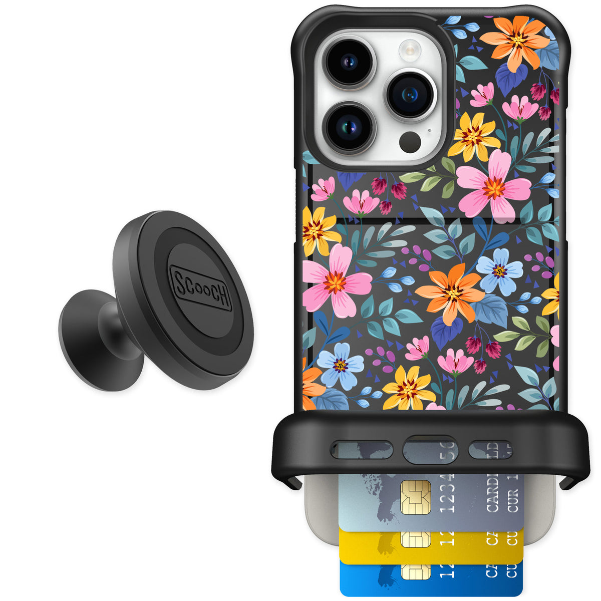 Scooch Wingmate Full Bloom for iPhone 15 Pro Max — Starter Bundle