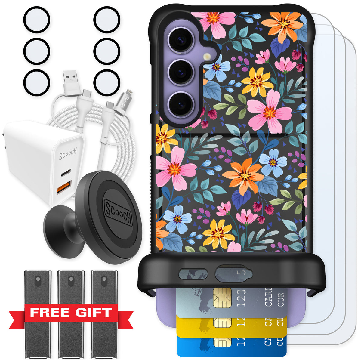 Scooch Wingmate Full Bloom for Galaxy S24+ — Ultimate Bundle