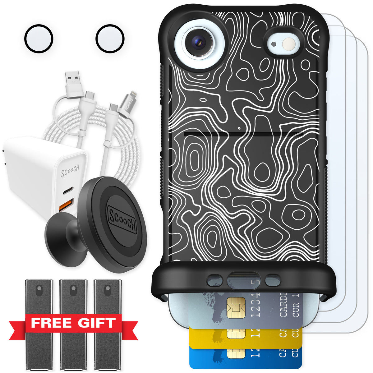 Scooch Wingmate Topography for iPhone Air — Ultimate Bundle