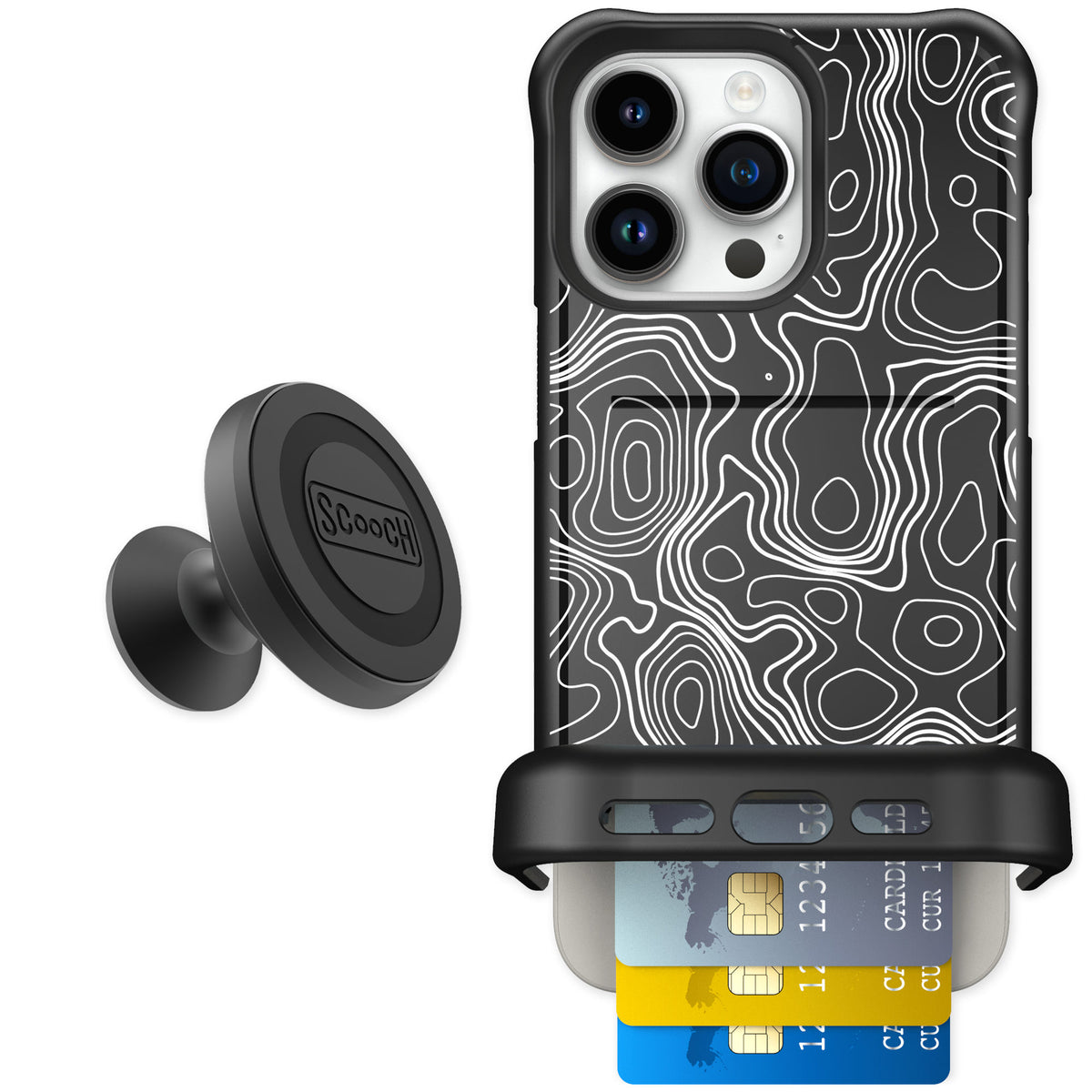 Scooch Wingmate Topography for iPhone 15 Pro Max — Starter Bundle