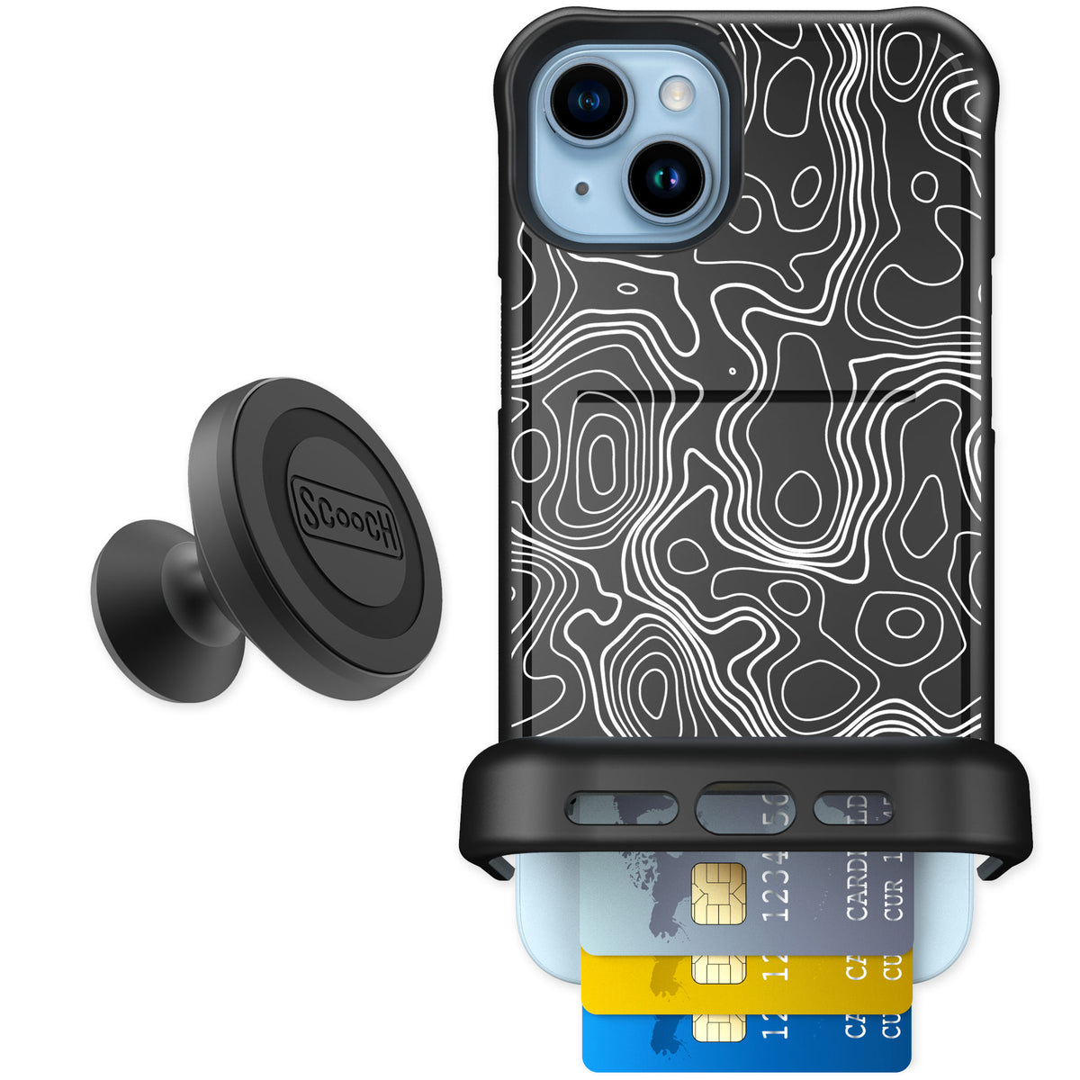 Scooch Wingmate Topography for iPhone 14 Plus — Starter Bundle