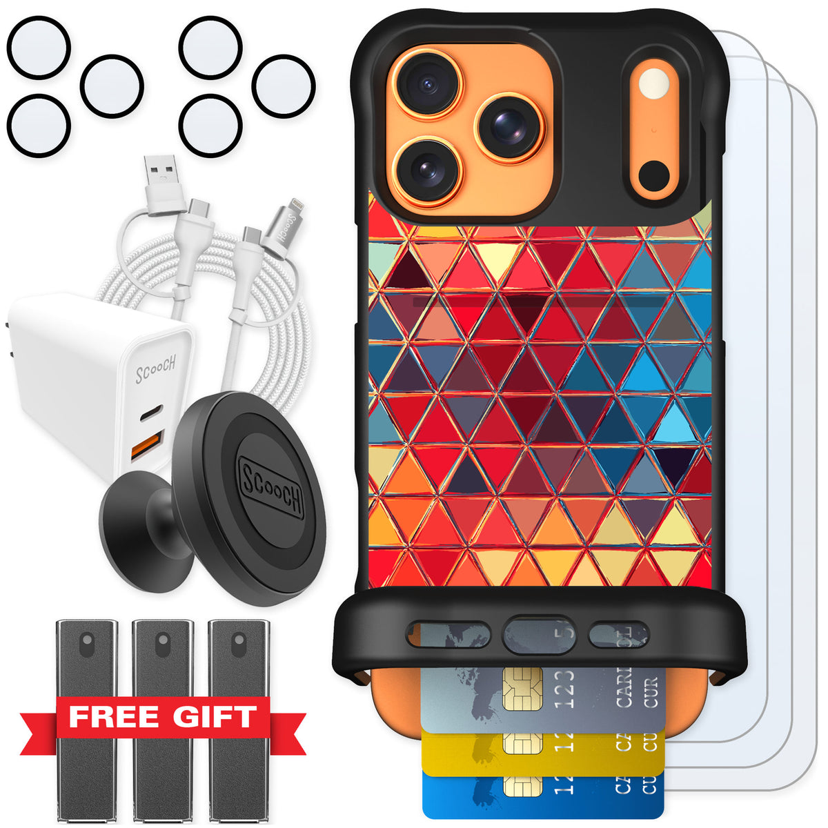 Scooch Wingmate Festive Glass for iPhone 17 Pro Max — Ultimate Bundle