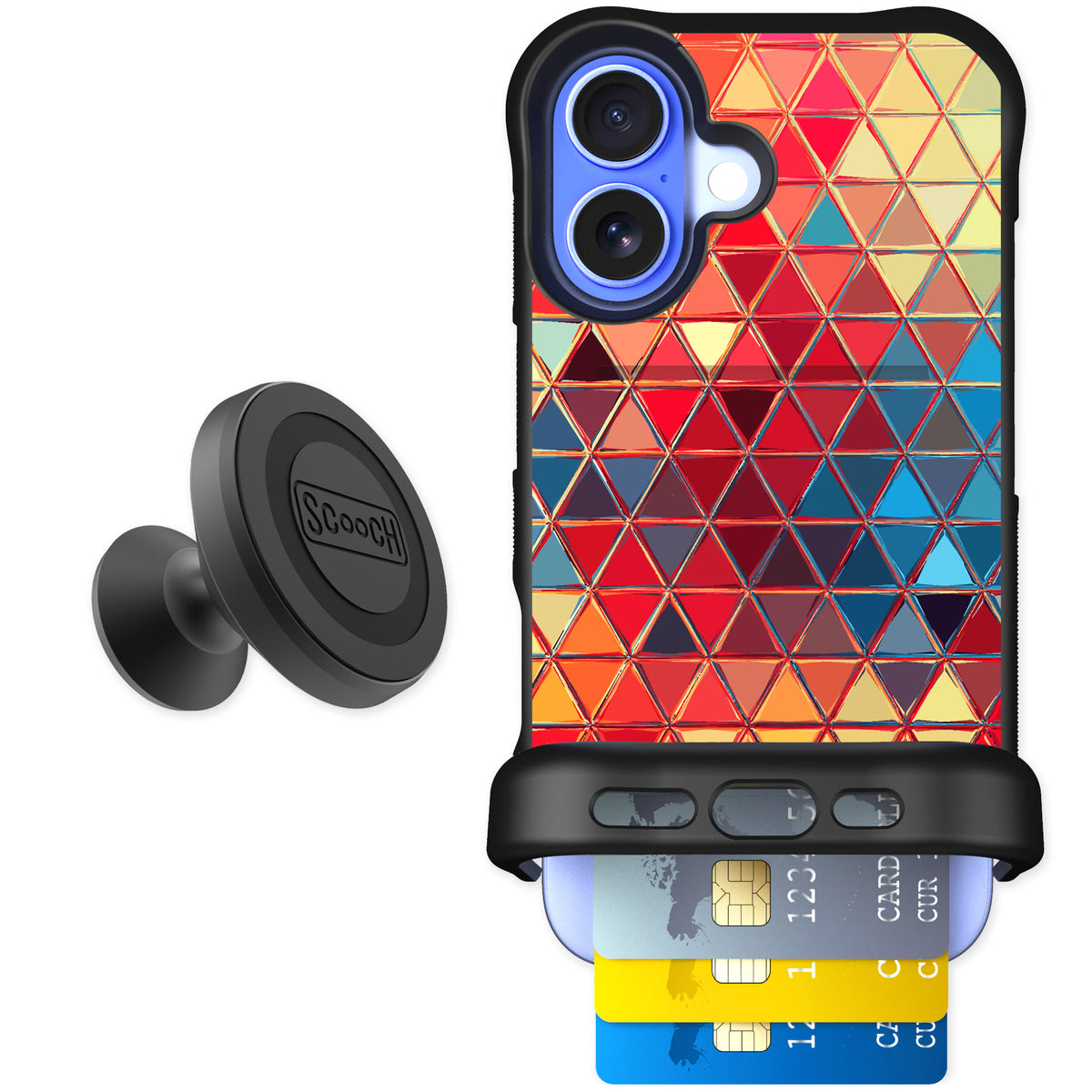 Scooch Wingmate Festive Glass for iPhone 16 — Starter Bundle