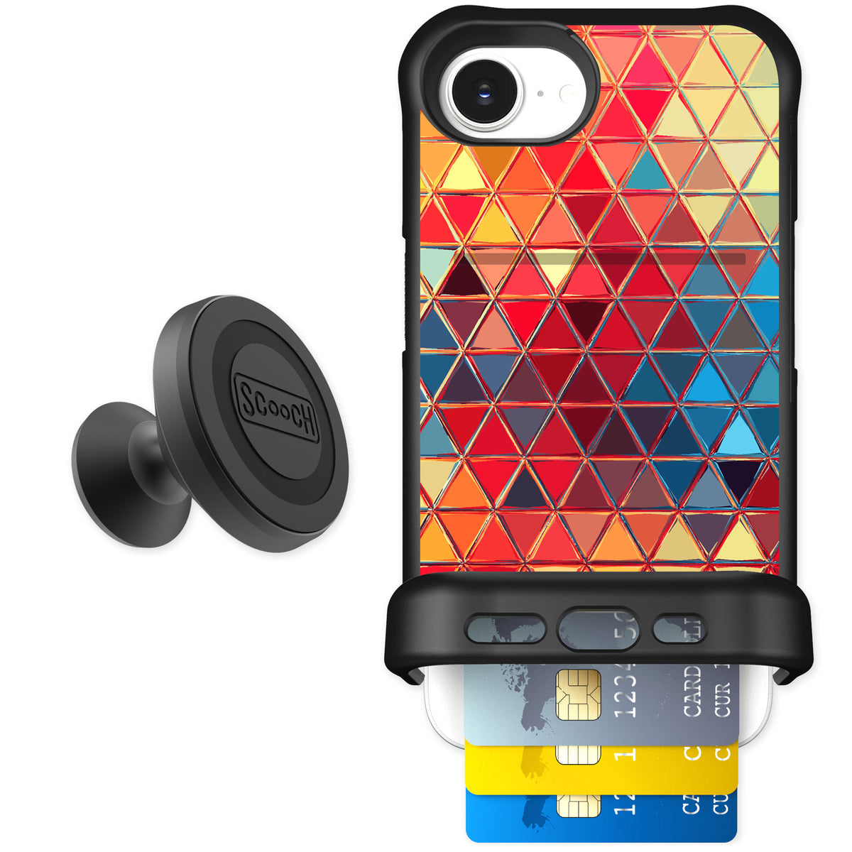 Scooch Wingmate Festive Glass for iPhone 16e — Starter Bundle