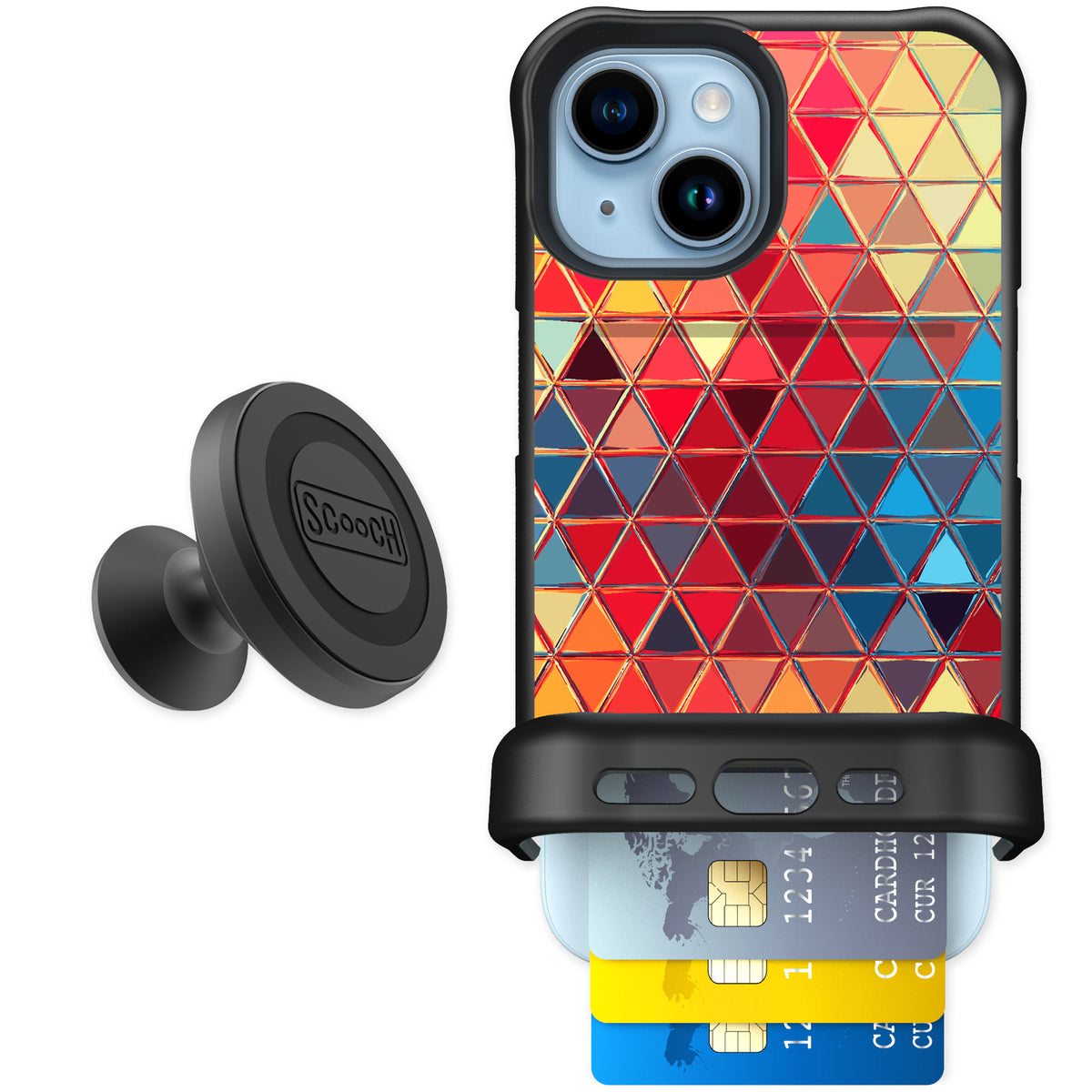 Scooch Wingmate Festive Glass for iPhone 15 — Starter Bundle