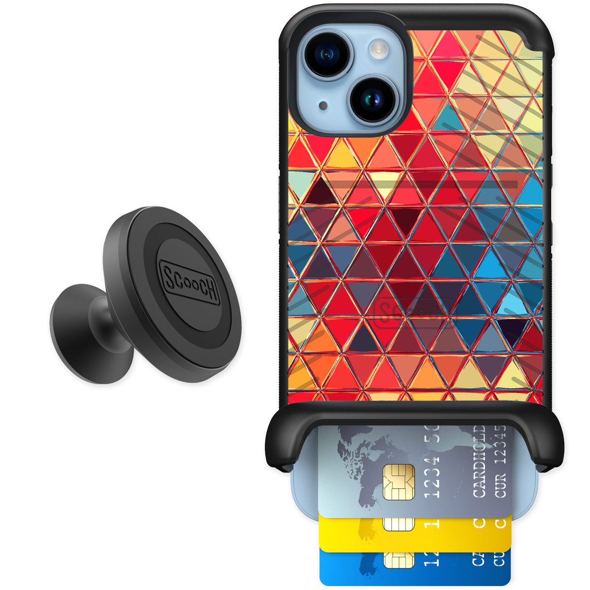 Scooch Wingmate Festive Glass for iPhone 14 — Starter Bundle