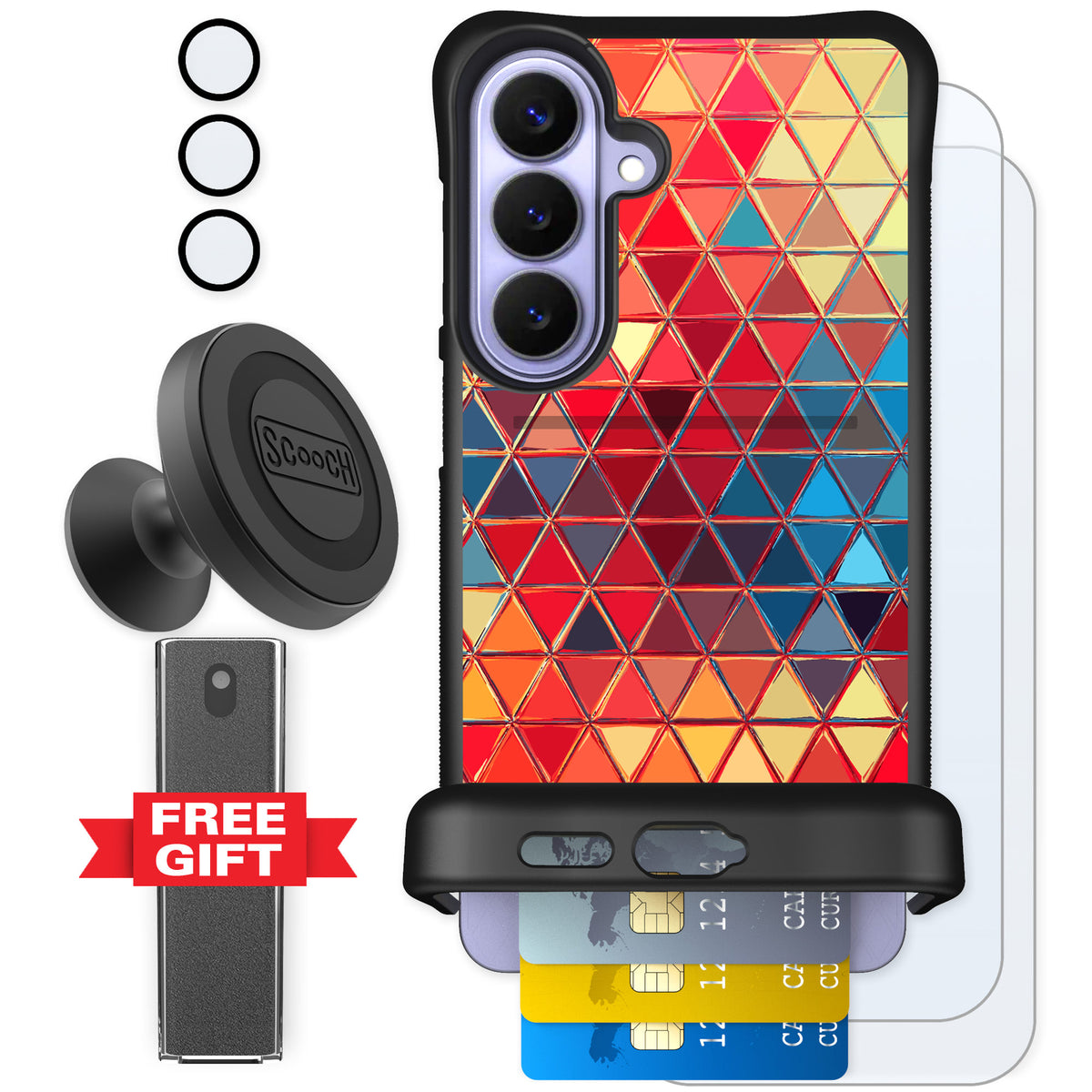 Scooch Wingmate Festive Glass for Galaxy S26+ — Defender Bundle