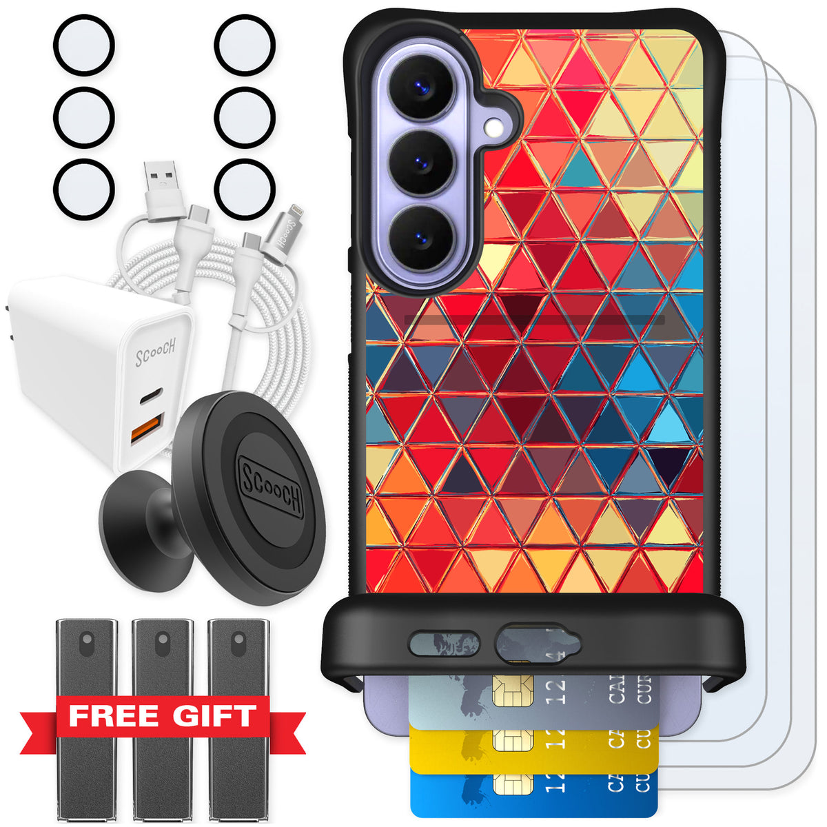 Scooch Wingmate Festive Glass for Galaxy S26+ — Ultimate Bundle