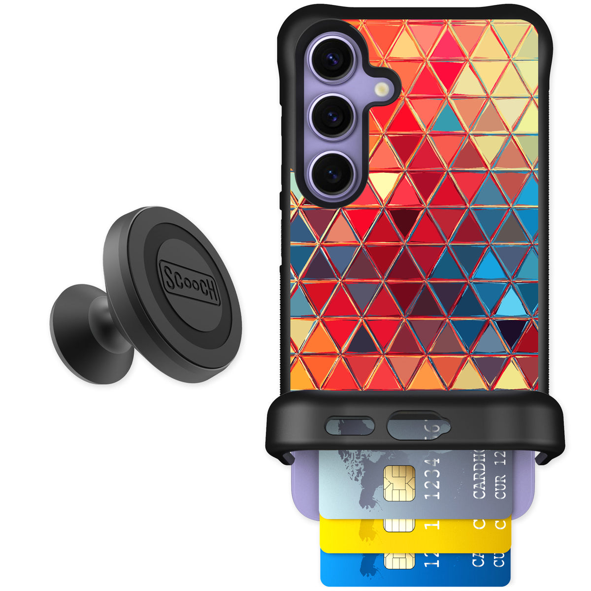 Scooch Wingmate Festive Glass for Galaxy S24 — Starter Bundle