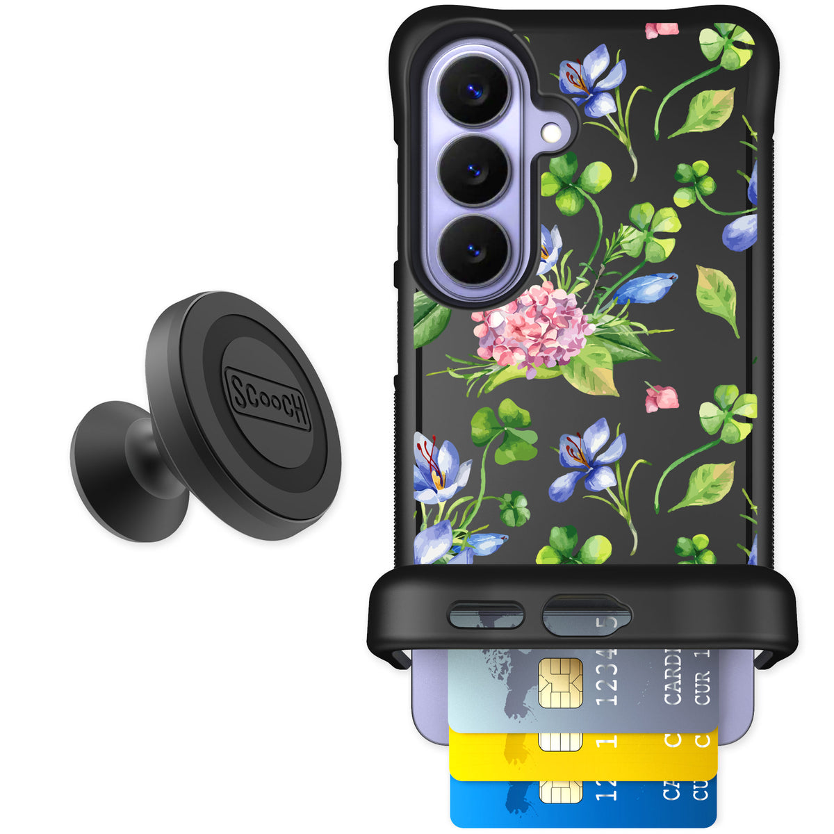 Scooch Wingmate Lucky Hydrangea for Galaxy S26 — Starter Bundle