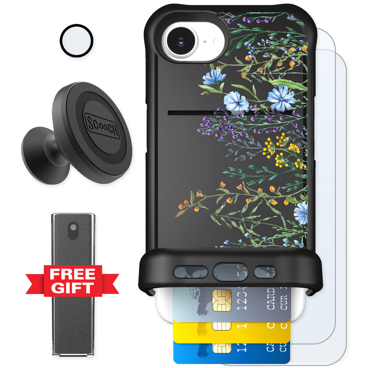 Scooch Wingmate Meadow Bloom for iPhone 17e β Defender Bundle