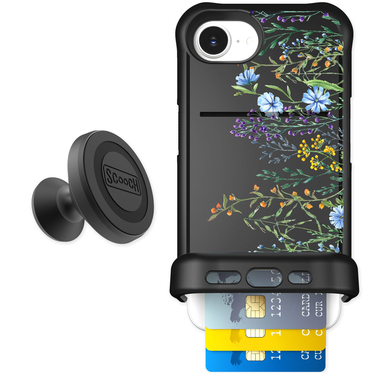 Scooch Wingmate Meadow Bloom for iPhone 16e β Starter Bundle