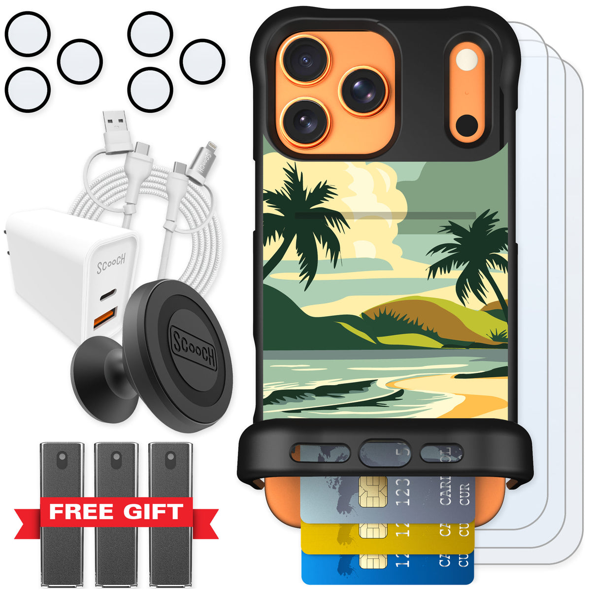 Scooch Wingmate Paradise Cove for iPhone 17 Pro Max β Ultimate Bundle