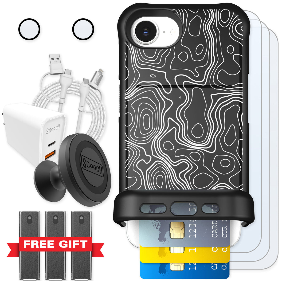 Scooch Wingmate Topography for iPhone 17e — Ultimate Bundle
