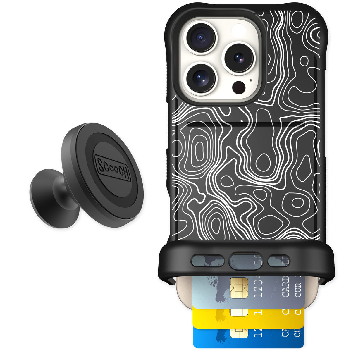 Scooch Wingmate Topography for iPhone 16 Pro — Starter Bundle