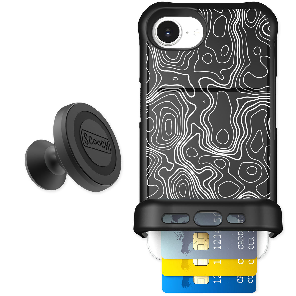 Scooch Wingmate Topography for iPhone 16e — Starter Bundle