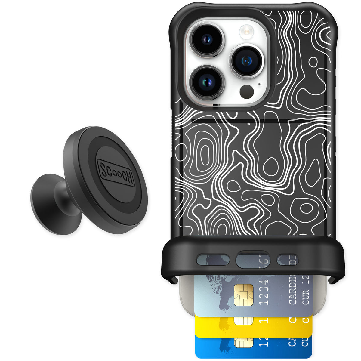 Scooch Wingmate Topography for iPhone 15 Pro — Starter Bundle