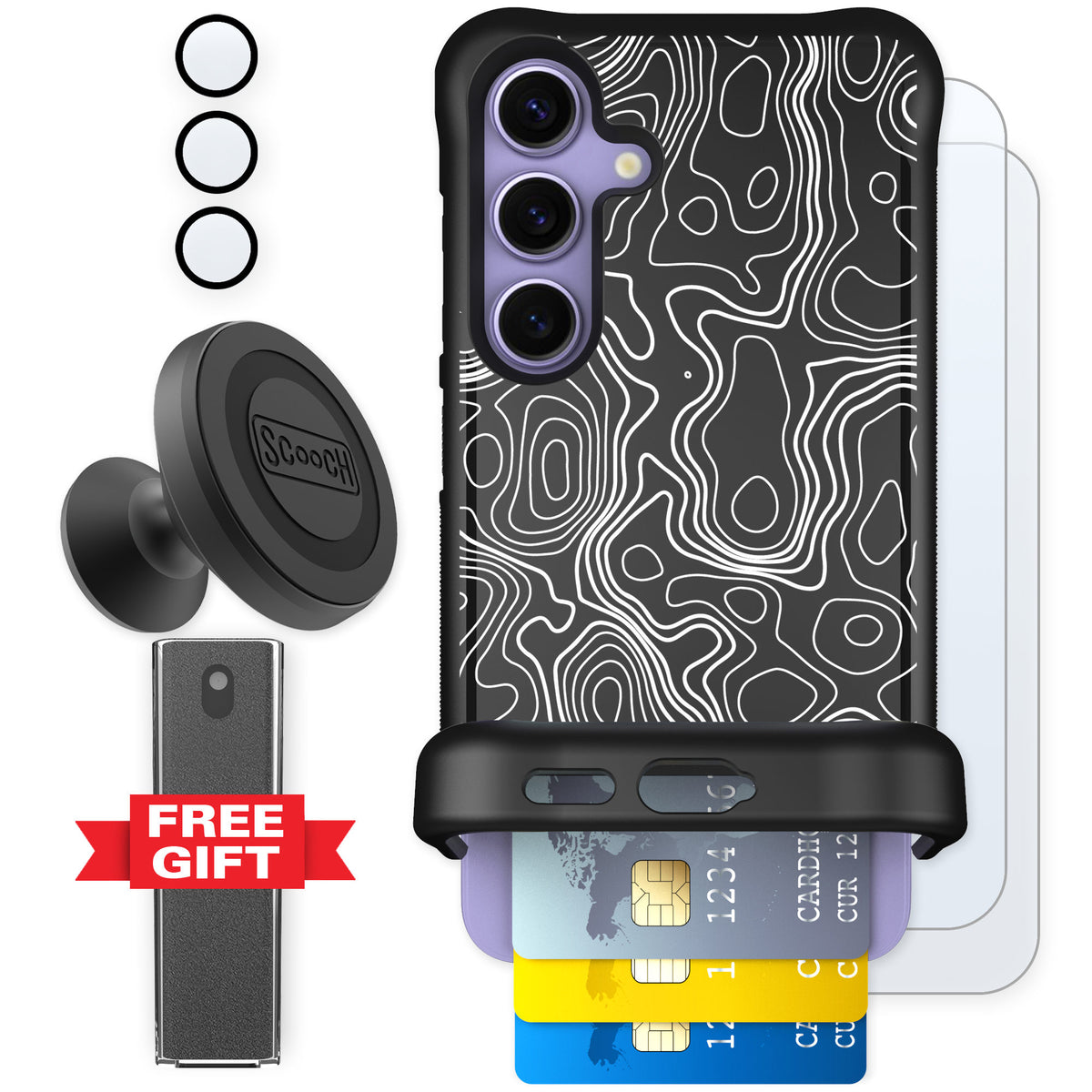 Scooch Wingmate Topography for Galaxy S24 — Defender Bundle